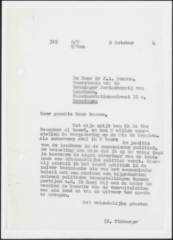 Letter to J.A. Buurma