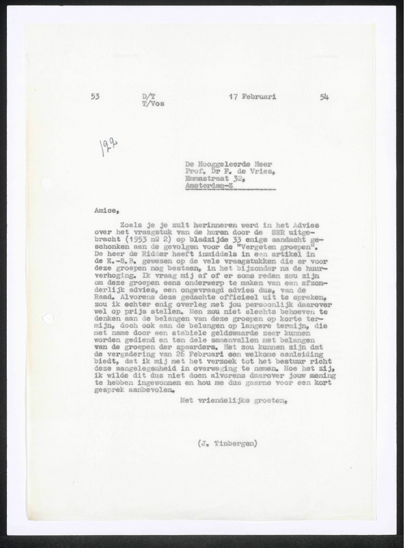 Letter to F. de Vries