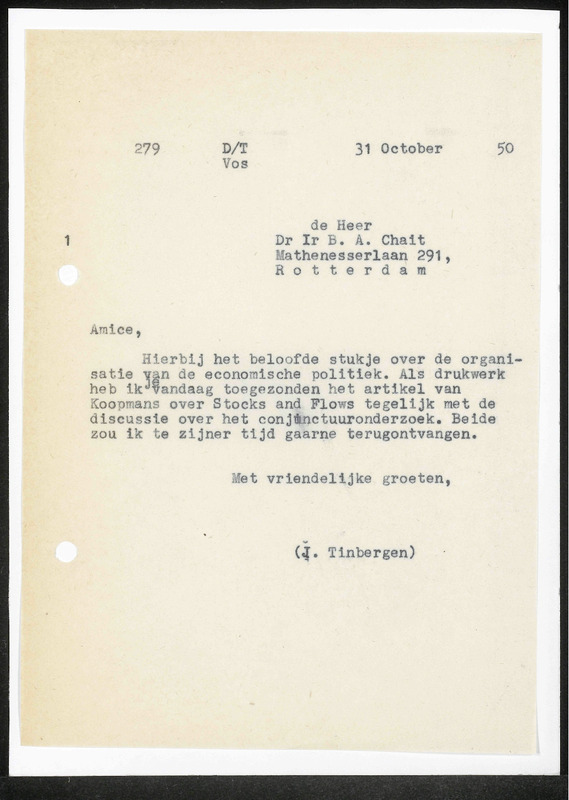 Letter to B.A. Chait