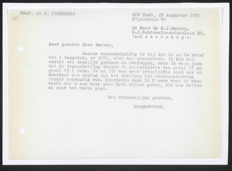 Letter to H.J. Morren