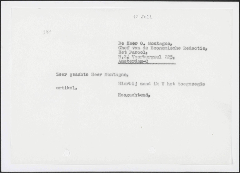Letter to O. Montagne
