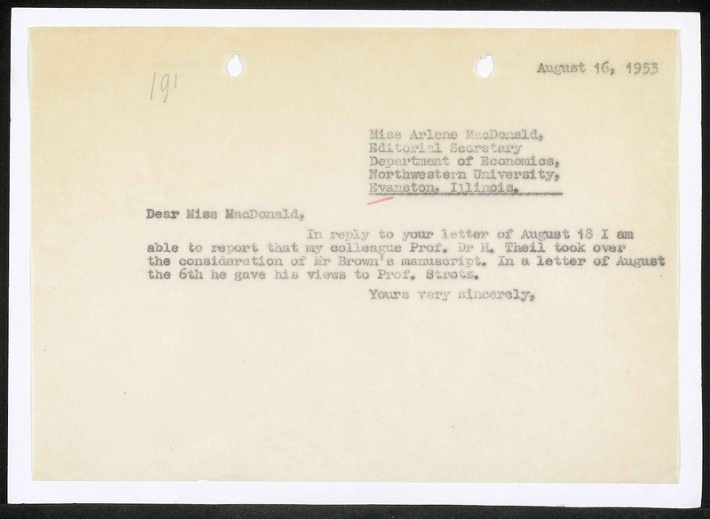 Letter to A. MacDonald