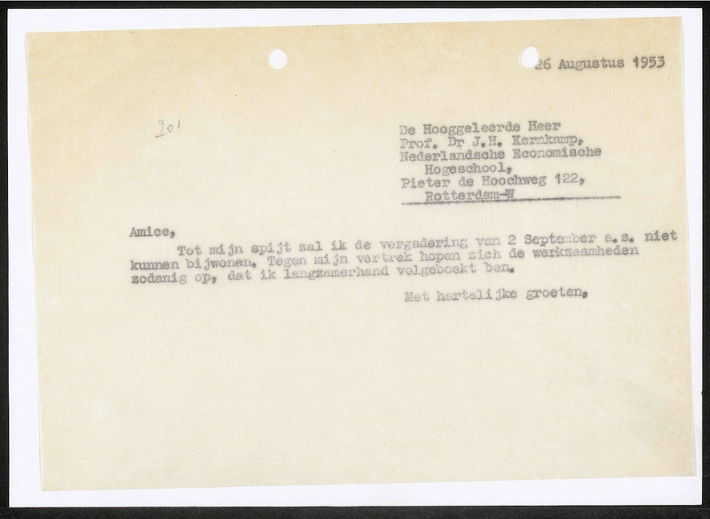 Letter to J.H. Kernkamp