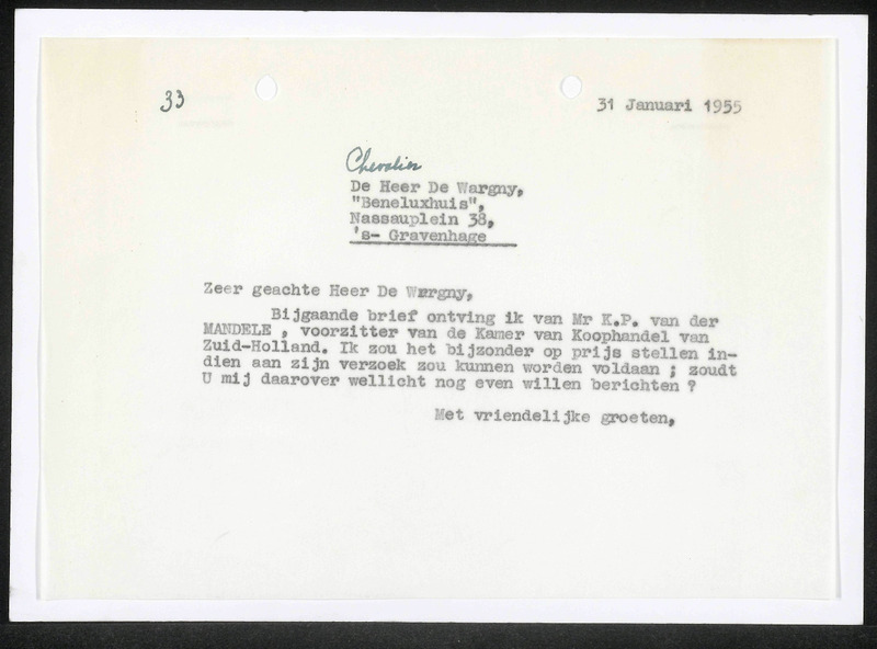 Letter to de Wargny