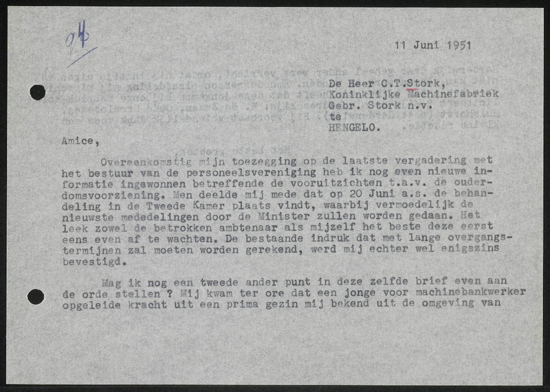 Letter to C.T. Stork