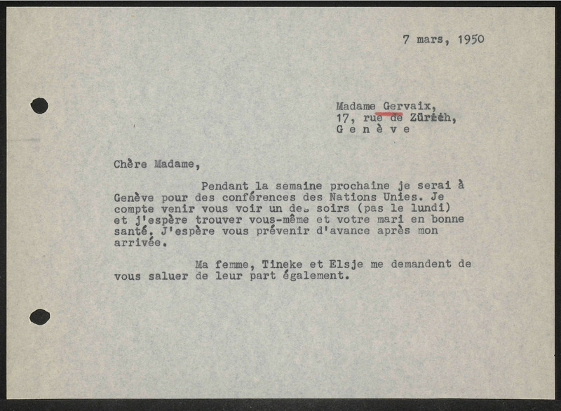 Letter to Gervaix