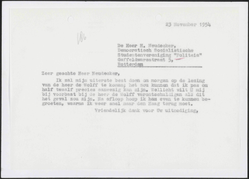 Letter to H. Neudecker