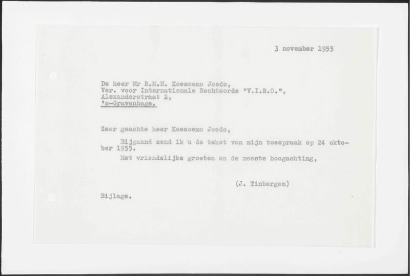 Letter to R.M.H. Koesoemo Joedo