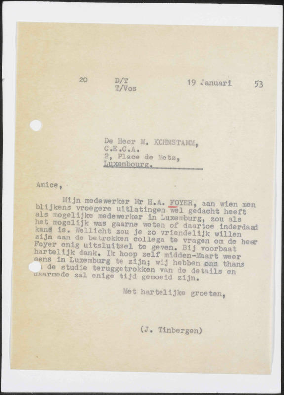 Letter to M. Kohnstamm