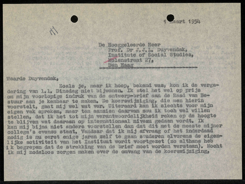 Letter to J.J.L. Duyvendak