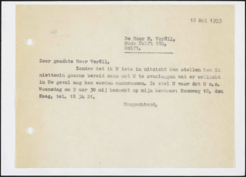 Letter to P. Verëll
