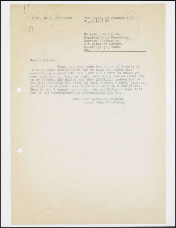 Letter to A. Smithies