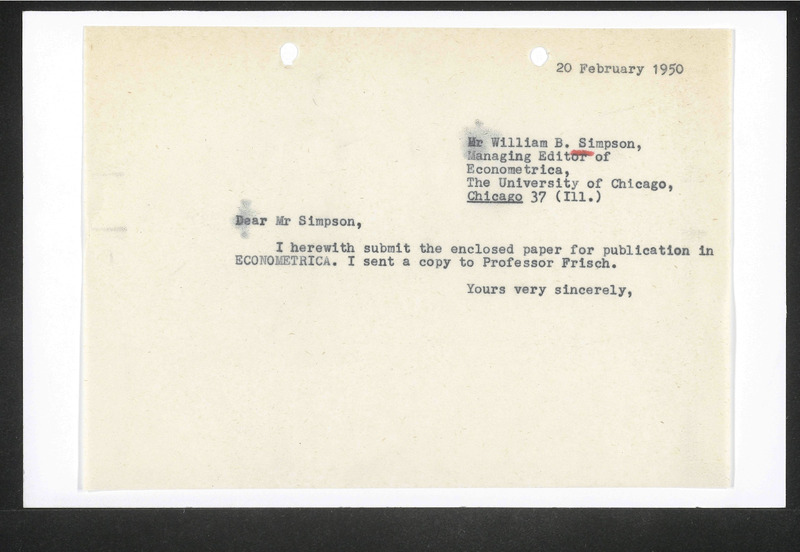 Letter to W.B. Simpson