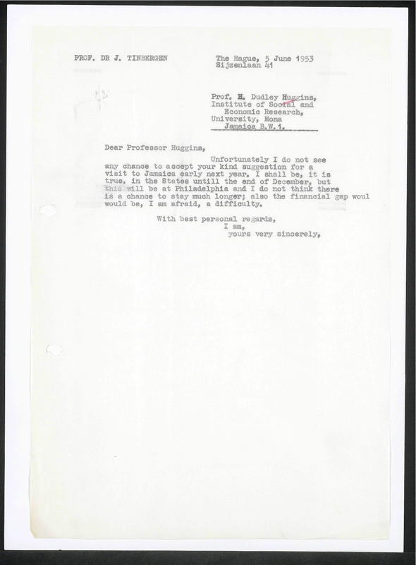 Letter to H. Huggins