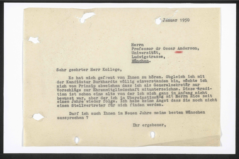 Letter to O. Anderson