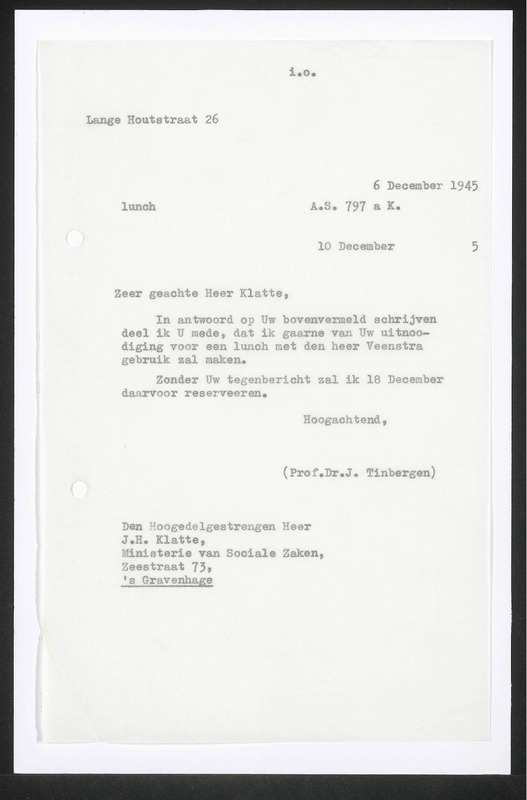 Letter to J.H. Klatte