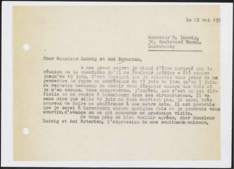 Letter to P. Ludwig