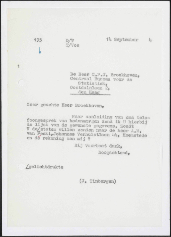 Letter to C.P.J. Broekhoven