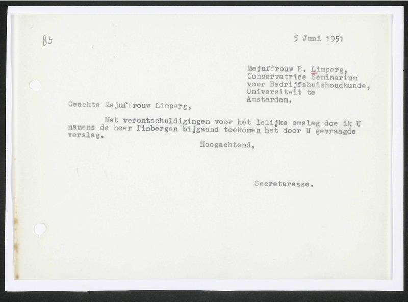 Letter to Th. Limperg (Jr.)