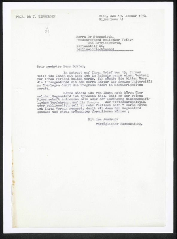 Letter to Strencioch