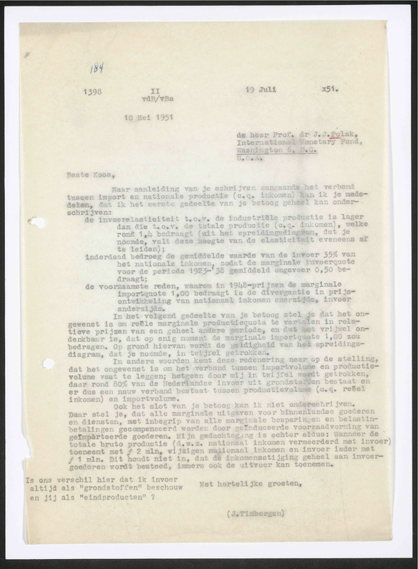 Letter to J.J. Polak