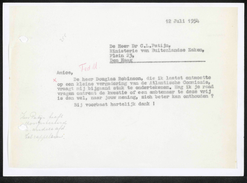 Letter to C.L. Patijn