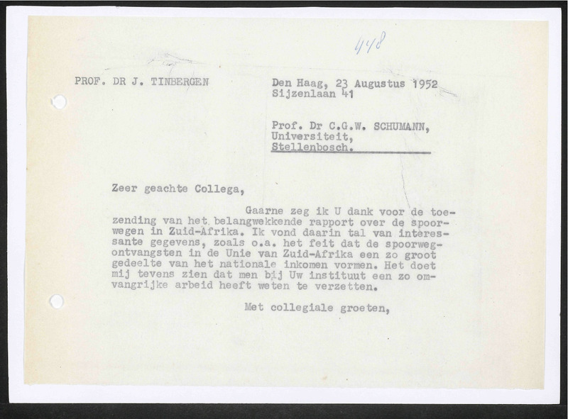 Letter to C.G.W. Schumann