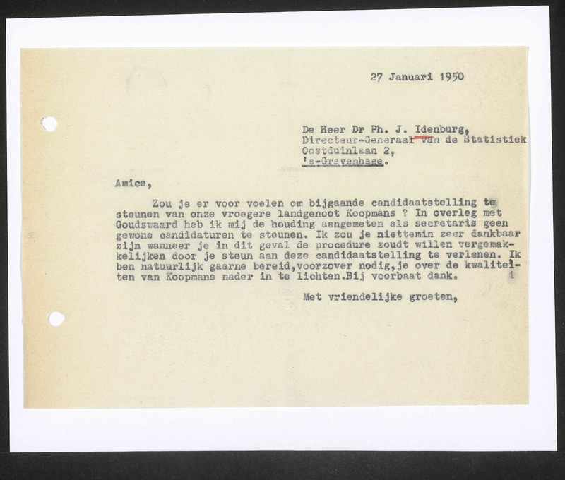 Letter to Ph.J. Idenburg