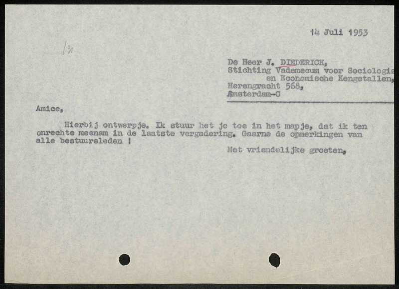Letter to J. Diederich