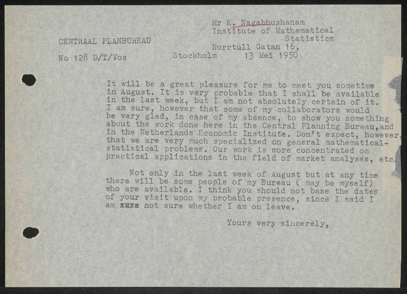 Letter to K. Nagabhushanam