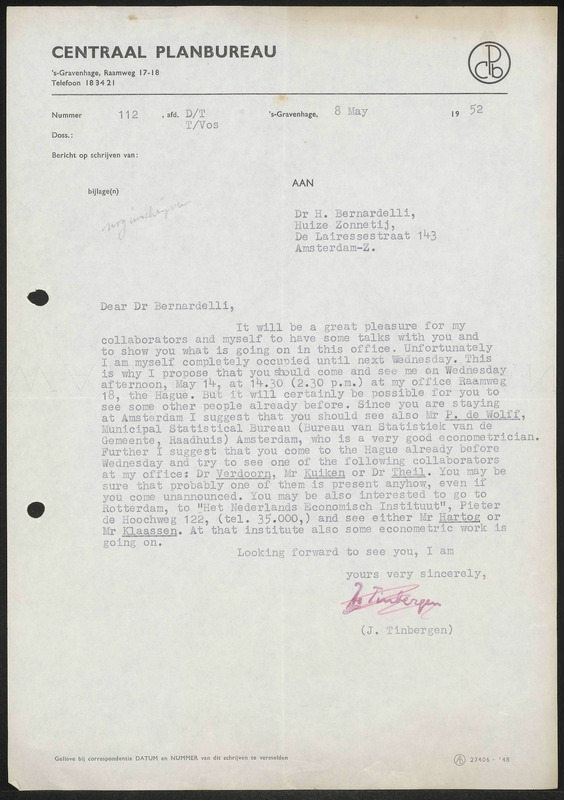 Letter to H. Bernardelli