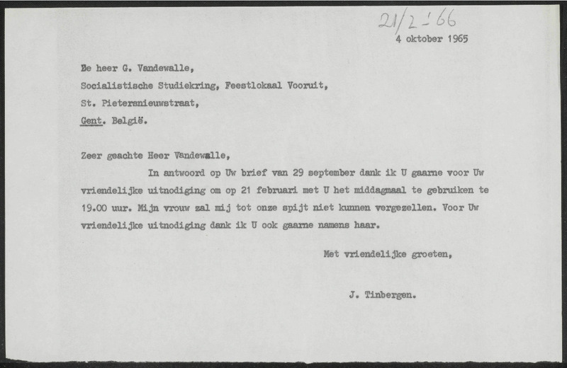 Letter to G. Vandewalle