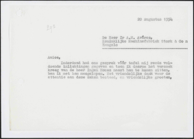 Letter to A.M. Avéres