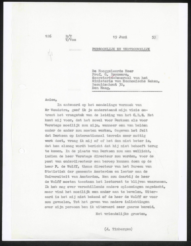 Letter to G. Brouwers