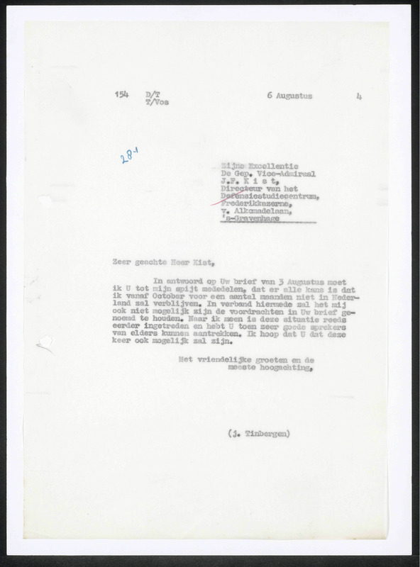Letter to F.J. Kist