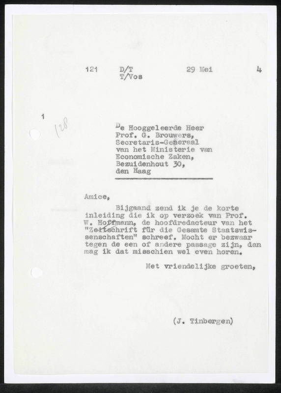 Letter to G. Brouwers