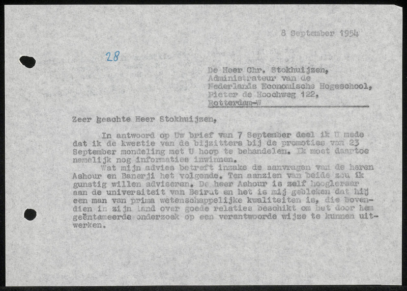 Letter to Ch. Stokhuyzen