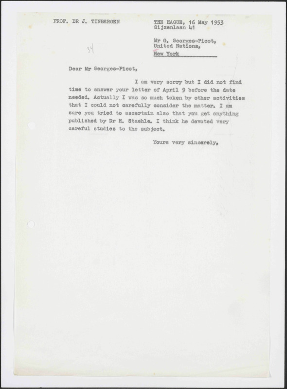 Letter to G. Georges-Picot