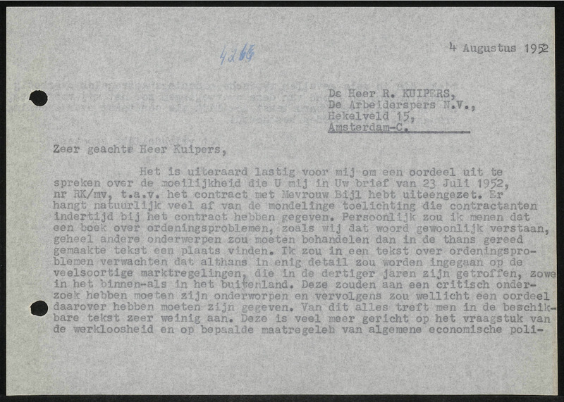 Letter to R. Kuipers