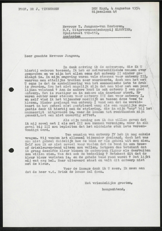 Letter to J. Jongman- van Kesteren