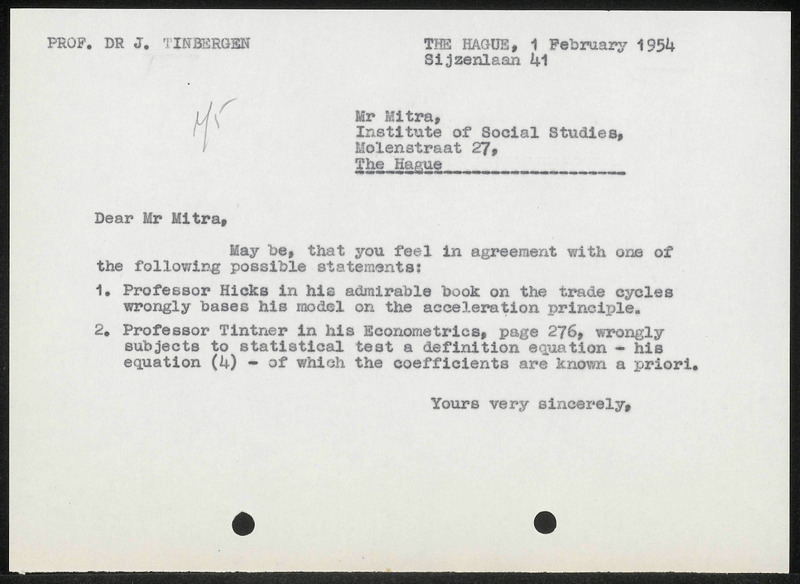 Letter to Mitra