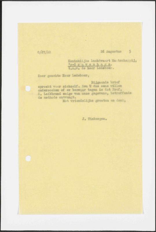 Letter to R. Ledeboer