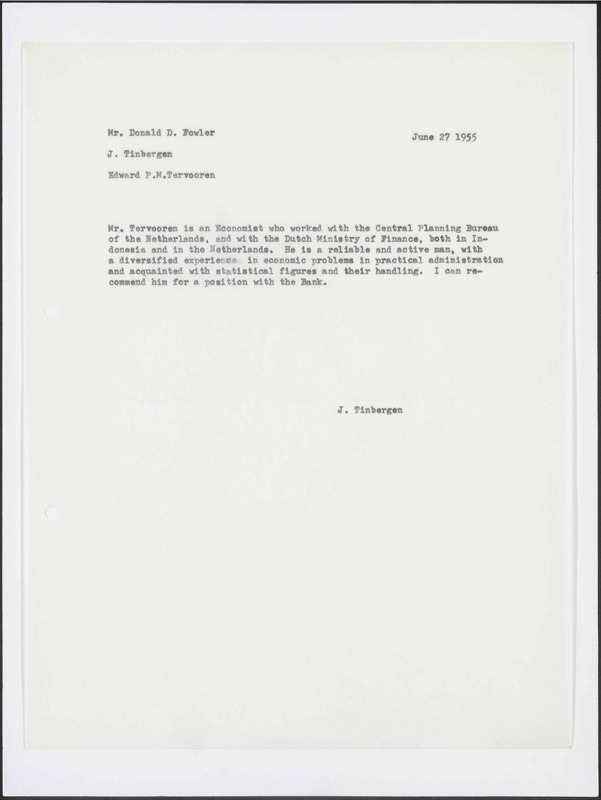 Letter to D.D. Fowler