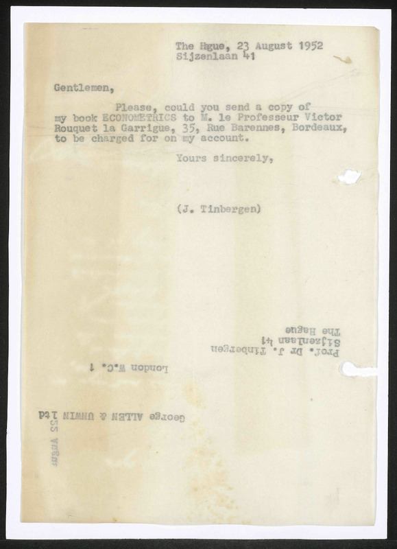 Letter to G. Allen