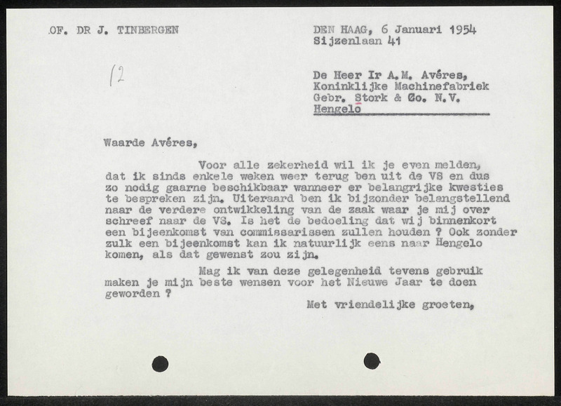 Letter to A.M. Avéres