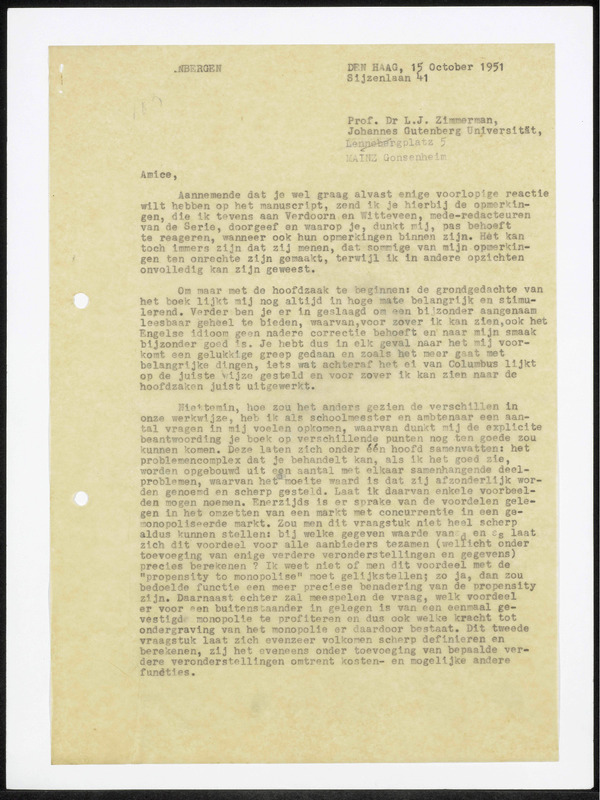 Letter to L.J. Zimmerman