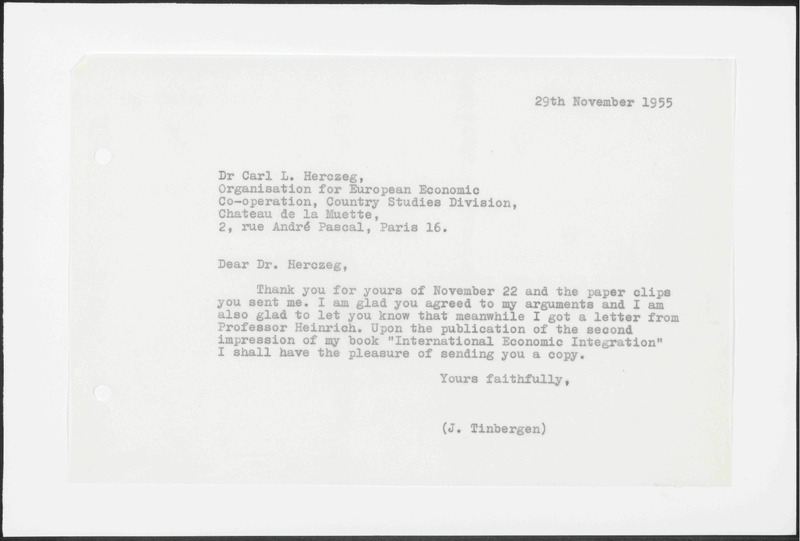 Letter to C.L. Herczeg