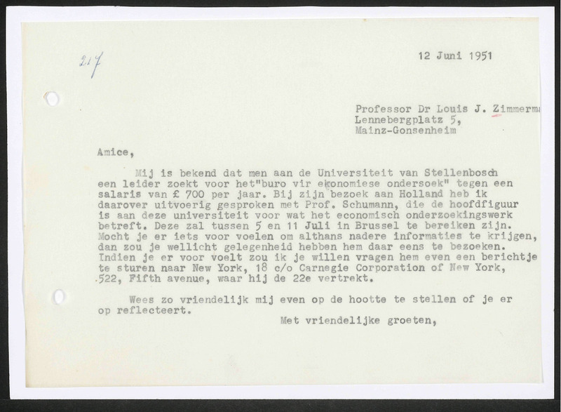 Letter to L.J. Zimmerman