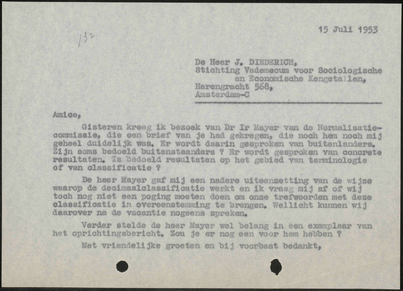Letter to J. Diederich