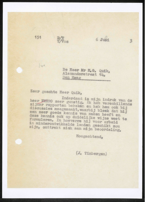 Letter to H.G. Quik
